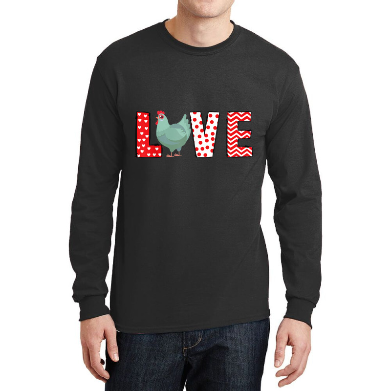 Chickens Valentines Day Love Valentine Cute Hearts Long Sleeve Shirts | Artistshot