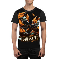 Fox Fight Graphic T-shirt | Artistshot