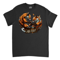 Fox Fight Classic T-shirt | Artistshot