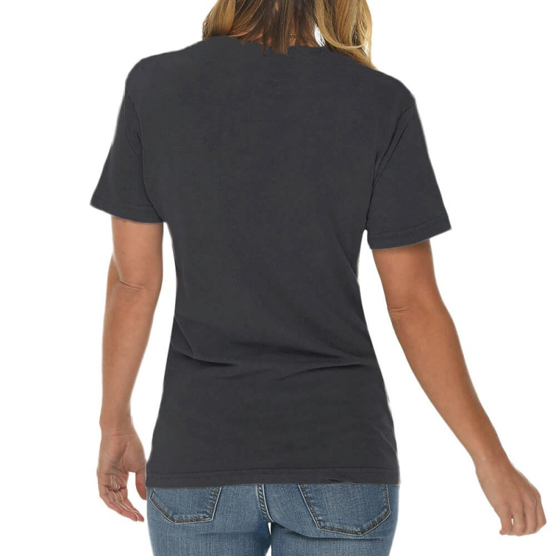 Silhouette Of Woman Standing On A Asphalt Road Vintage T-Shirt by Creative Corner | Artistshot