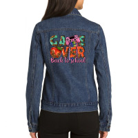 Game Over Back To School Ladies Denim Jacket | Artistshot