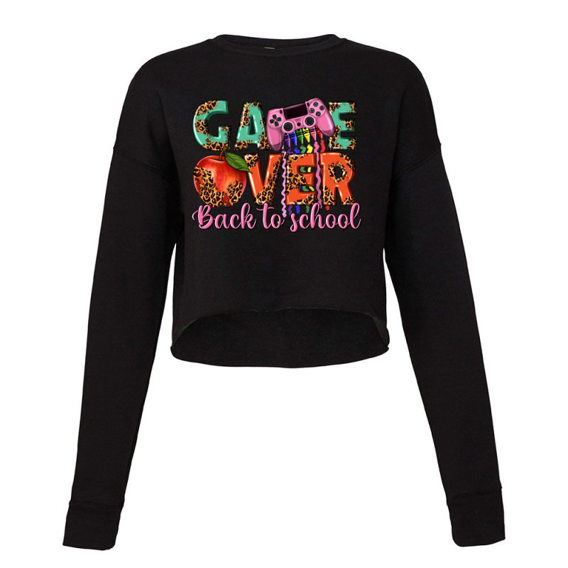 Game Over Back To School Cropped Sweater by enoddigitalart@gmail.com | Artistshot