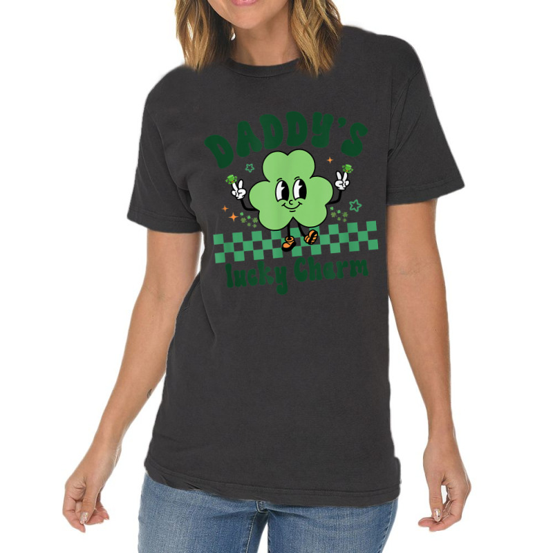 Daddy's Lucky Charm St. Patrick's Day Kids Boy Gir Vintage T-shirt | Artistshot