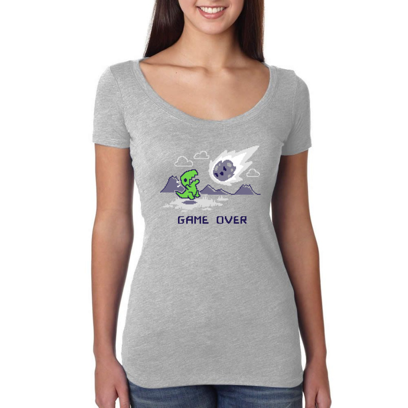 Game Over Women's Triblend Scoop T-shirt by schmitzsven | Artistshot