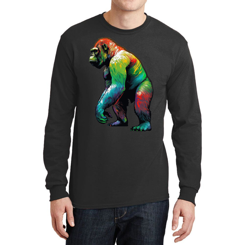 Gorilla Rainbow Long Sleeve Shirts by UrielTurner100 | Artistshot