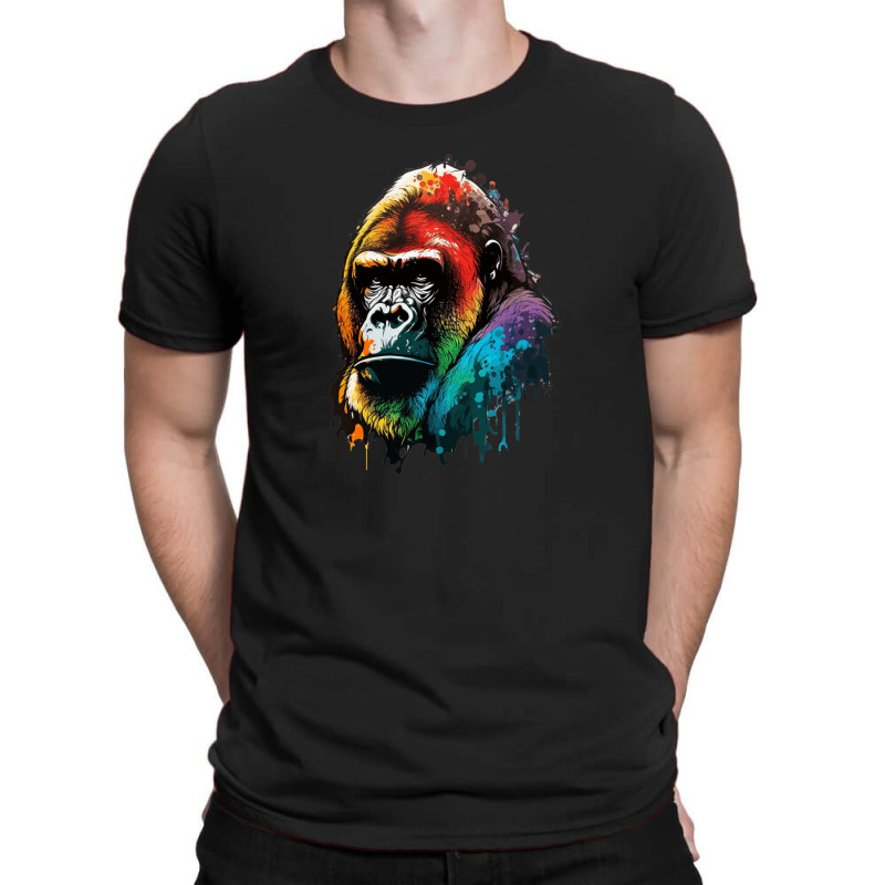 Gorilla Rainbow T-Shirt by UrielTurner100 | Artistshot