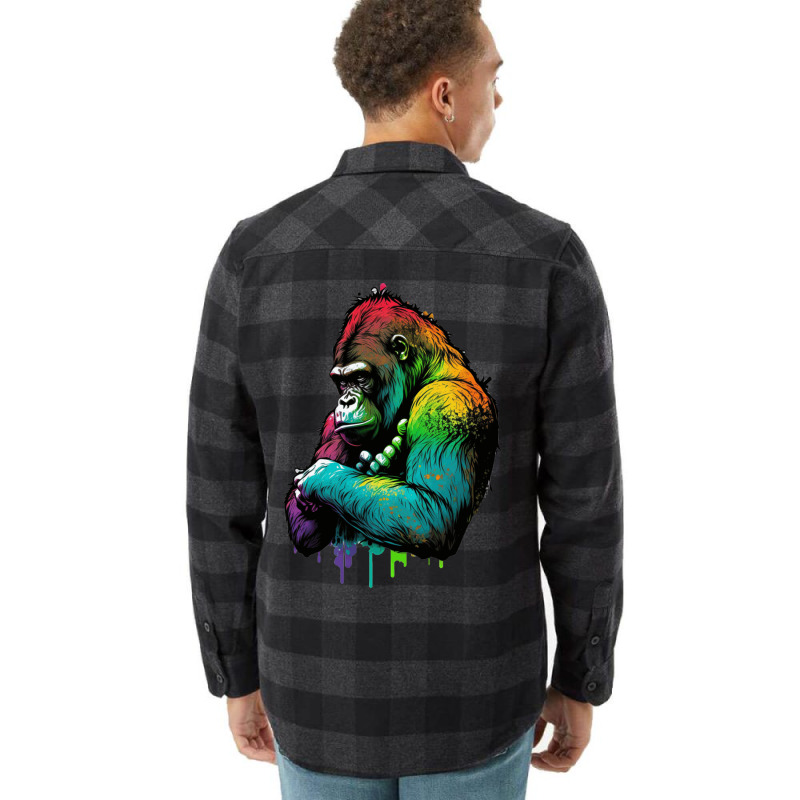 Gorilla Rainbow Flannel Shirt by UrielTurner100 | Artistshot