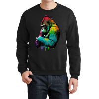 Gorilla Rainbow Crewneck Sweatshirt | Artistshot