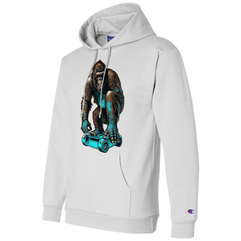 Gorilla Skateboard Champion Hoodie by UrielTurner100 | Artistshot