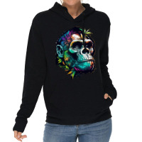 Gorilla Skull Lightweight Hoodie | Artistshot