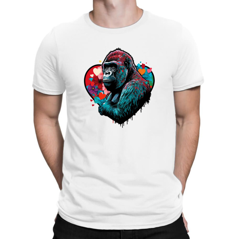 Gorilla Valentine T-Shirt by UrielTurner100 | Artistshot