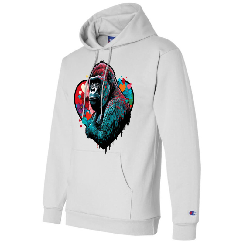 Gorilla Valentine Champion Hoodie by UrielTurner100 | Artistshot