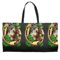 Horse With Horseshoe St Patrick's Day Weekender Totes | Artistshot