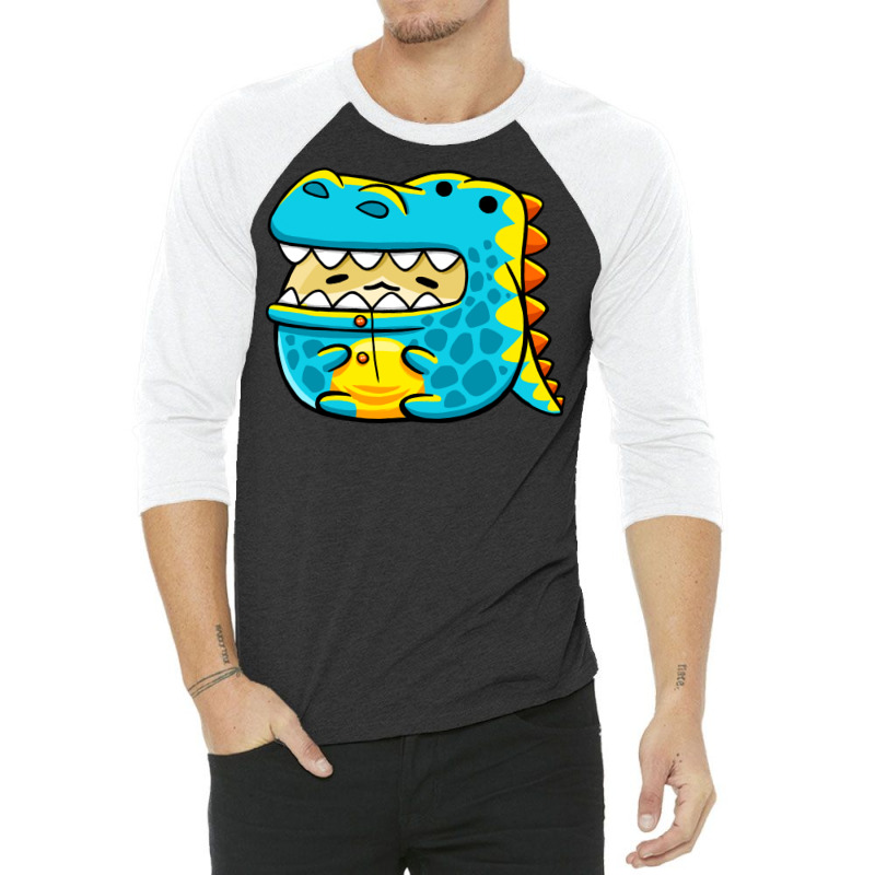 Cute Hamster Dino 01 3/4 Sleeve Shirt | Artistshot