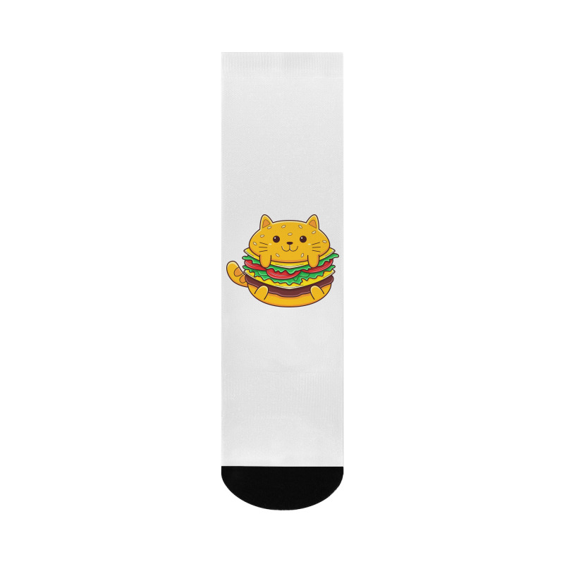 Cat Burger Crew Socks | Artistshot