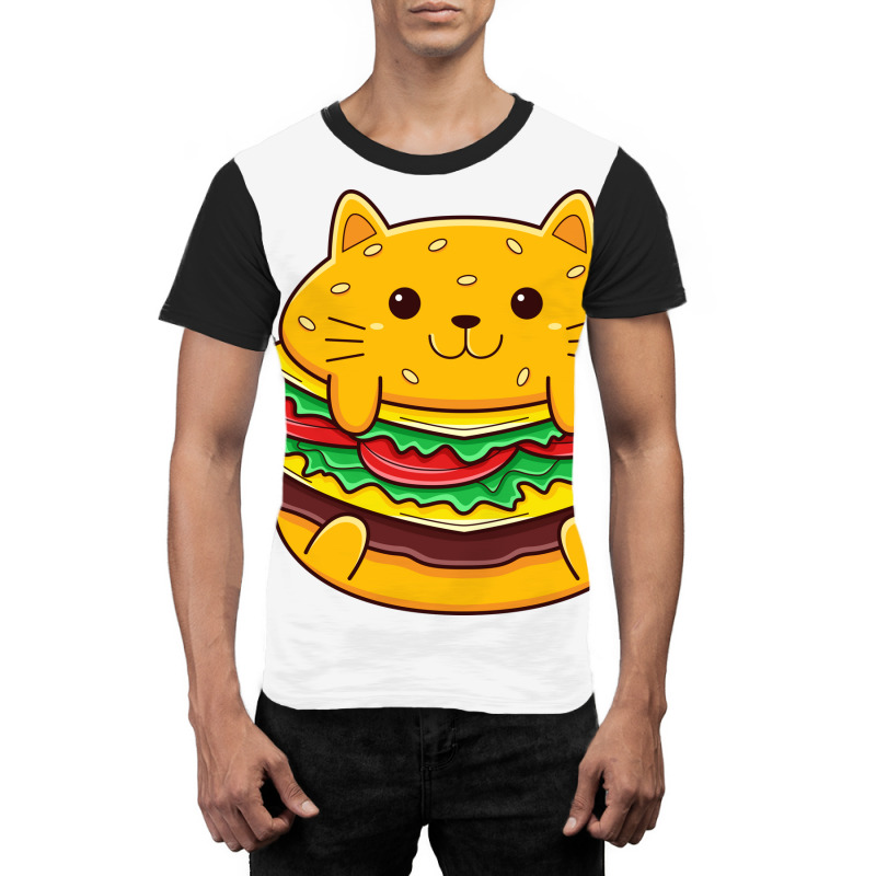 Cat Burger Graphic T-shirt | Artistshot