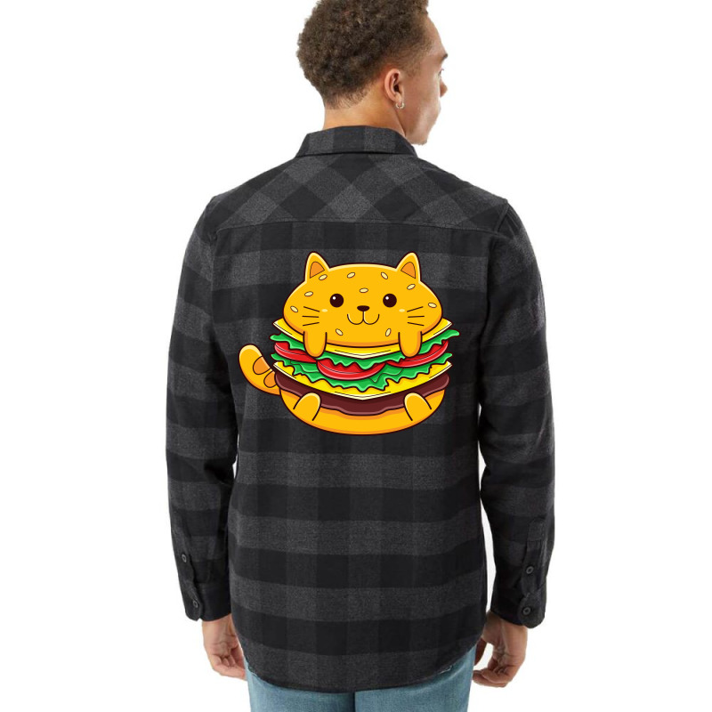 Cat Burger Flannel Shirt | Artistshot