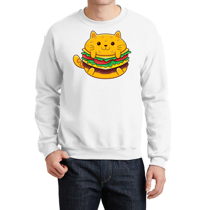 Cat Burger Crewneck Sweatshirt | Artistshot