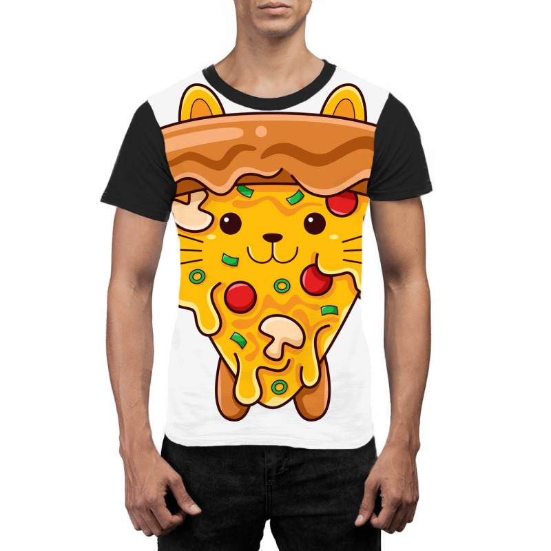 Cat Pizza Graphic T-shirt | Artistshot