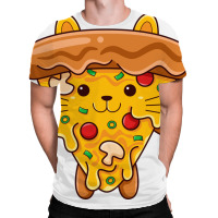 Cat Pizza All Over Men's T-shirt | Artistshot