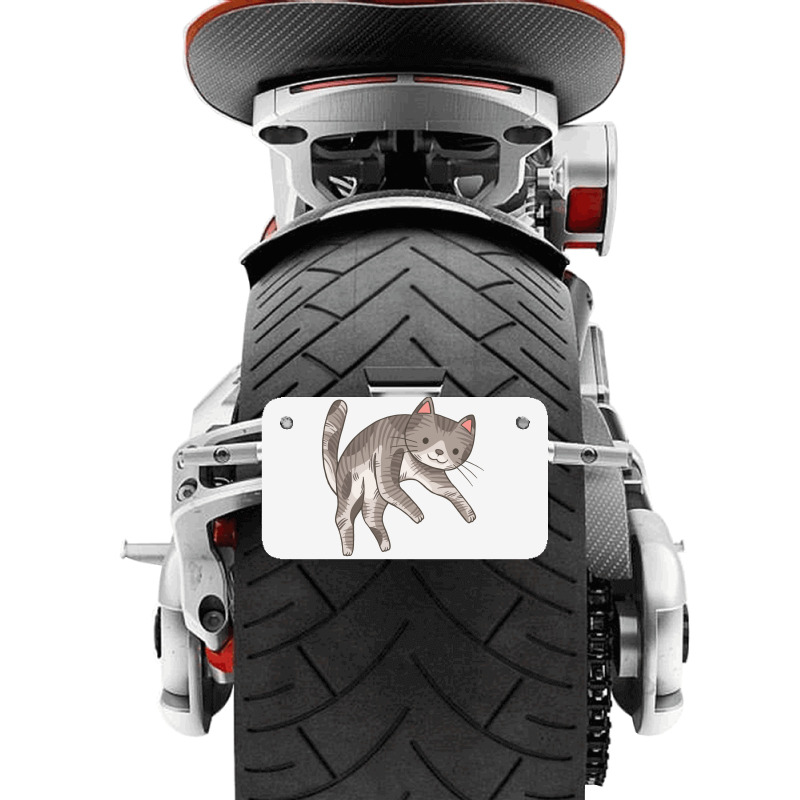 Lazy Cat 02 Motorcycle License Plate | Artistshot