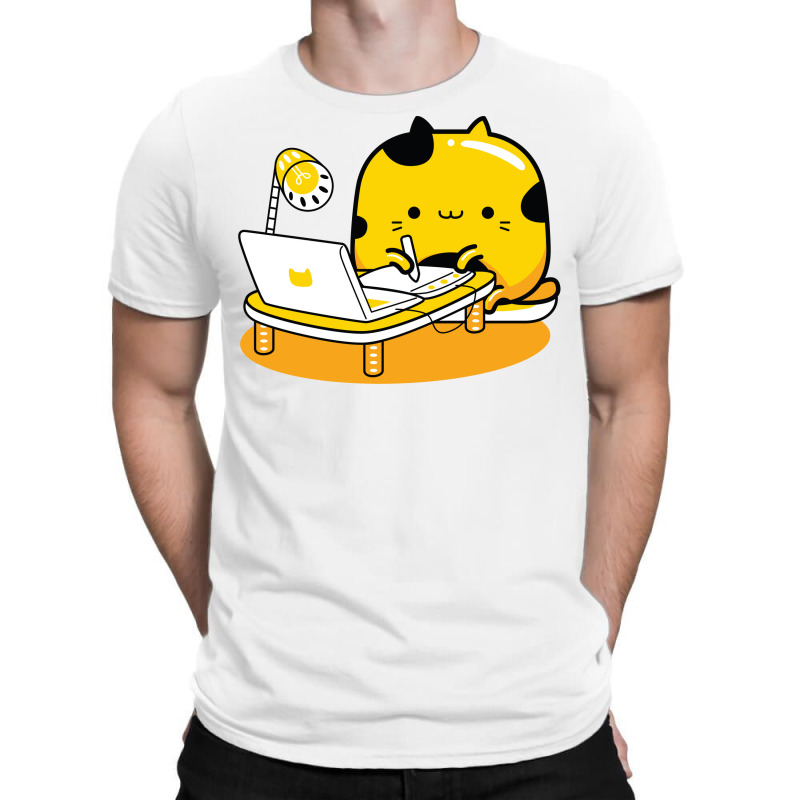 Yellow Cat Illustrator Profession T-shirt | Artistshot