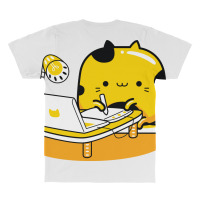 Yellow Cat Illustrator Profession All Over Men's T-shirt | Artistshot