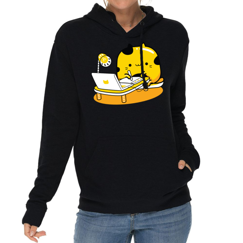 Yellow Cat Illustrator Profession Lightweight Hoodie | Artistshot