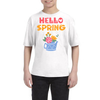 Hello Spring,rain,flowers Youth Tee | Artistshot