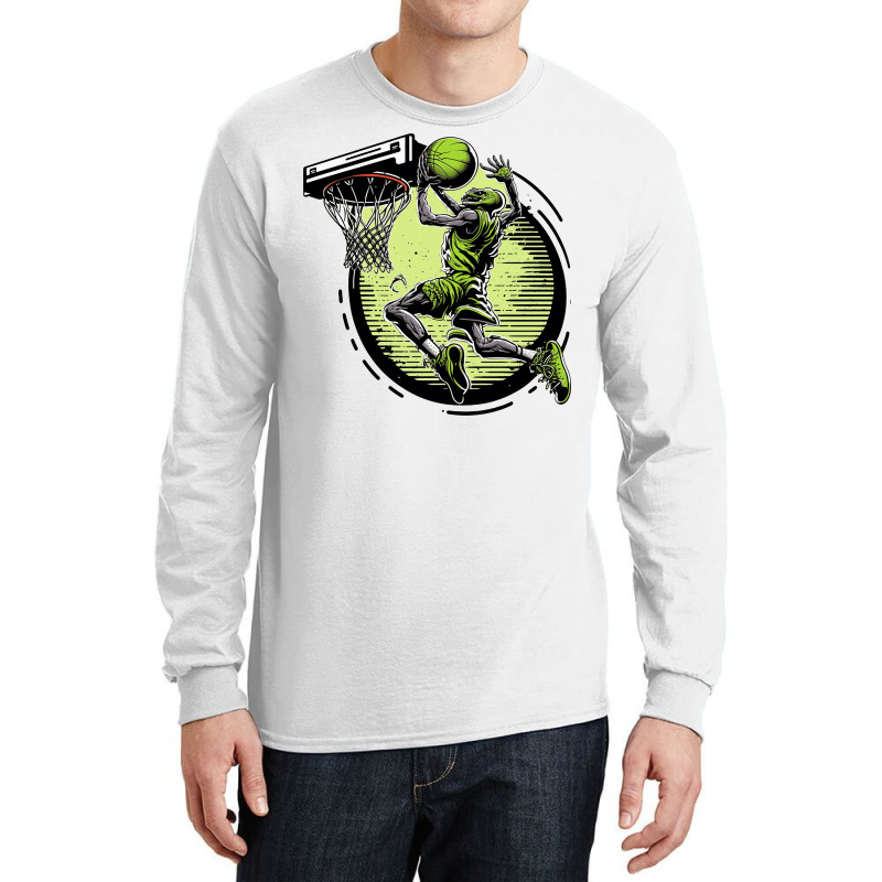 Alien Dunk Basketball Retro Style Long Sleeve Shirts | Artistshot