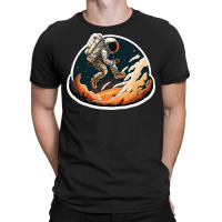 Astronaut Jump In Surreal Worlds T-shirt | Artistshot