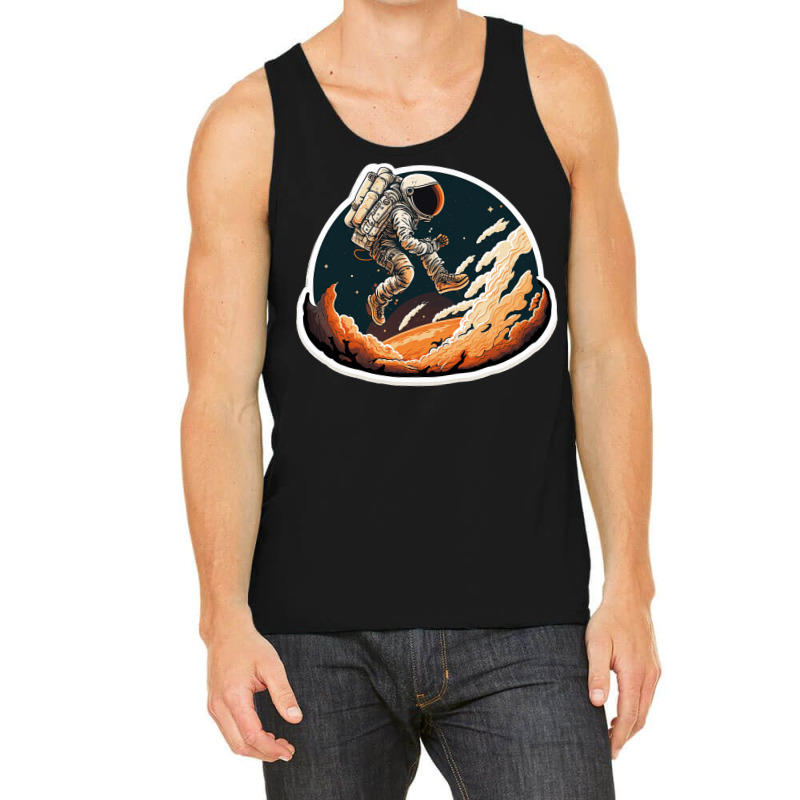 Astronaut Jump In Surreal Worlds Tank Top | Artistshot