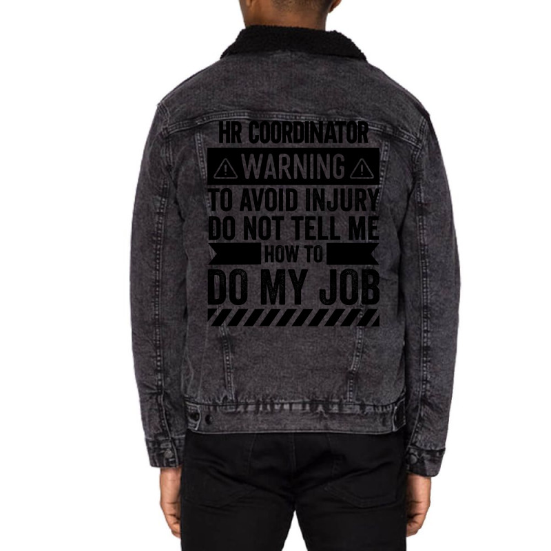 Hr Coordinator Warning Music Unisex Sherpa-lined Denim Jacket | Artistshot