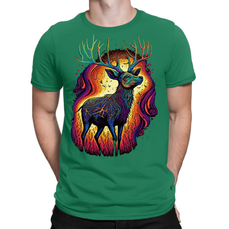 Deer Surrealistic Vibrant Color 80s T-shirt | Artistshot