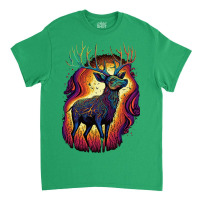 Deer Surrealistic Vibrant Color 80s Classic T-shirt | Artistshot