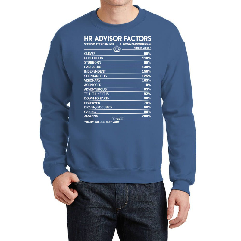 Hr Advisor T  Hr Advisor Factors Daily Gift Item T Crewneck Sweatshirt | Artistshot