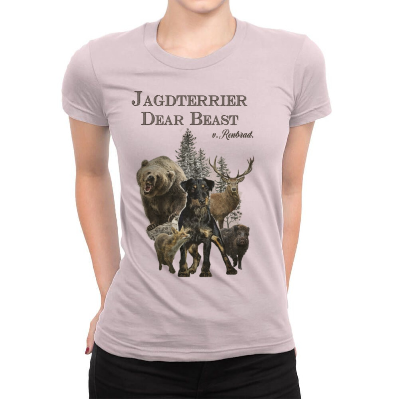 German Hunting Terriers Love Ladies Fitted T-Shirt by aspetmellao1 | Artistshot