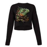 Iguana Master Angry Cropped Sweater | Artistshot