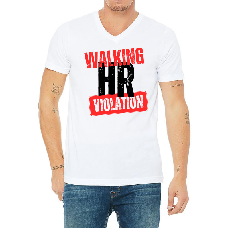 Walking Hr Violation Hipster V-Neck Tee by alcidagosn | Artistshot