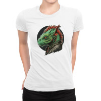 Iguana Master Angry Ladies Fitted T-shirt | Artistshot