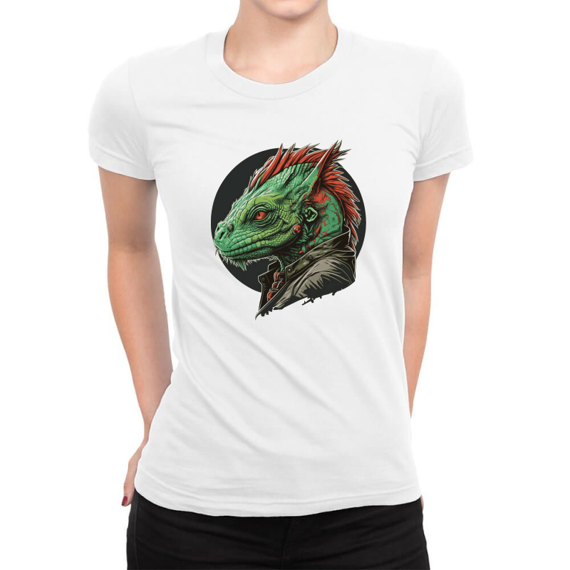 Iguana Master Angry Ladies Fitted T-Shirt by YaelWorkman180 | Artistshot