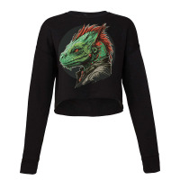 Iguana Master Angry Cropped Sweater | Artistshot