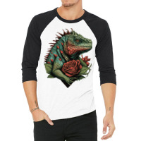 Iguana Valentine 3/4 Sleeve Shirt | Artistshot