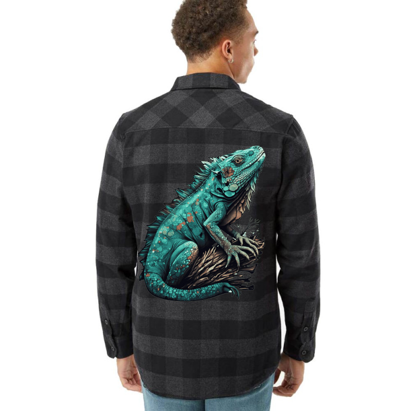 Ocean Sea Water Iguana Flannel Shirt by NissimHouston109 | Artistshot