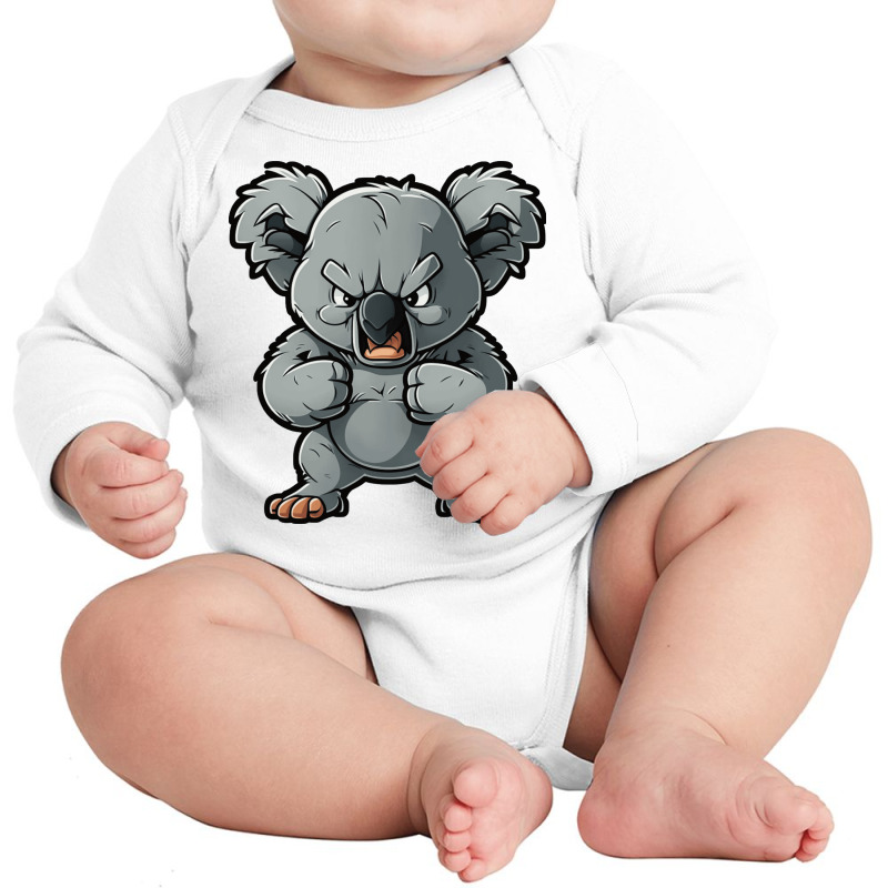 Koala Angry Long Sleeve Baby Bodysuit by NissimHouston109 | Artistshot