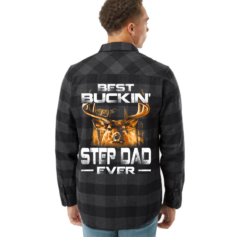 Best Buckin Step Dad Ever  Deer Hunting Bucking Fa Flannel Shirt | Artistshot