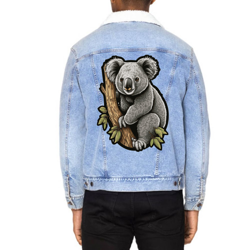 Koala Colour Unisex Sherpa-Lined Denim Jacket by NissimHouston109 | Artistshot