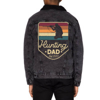 Hunting Dad Est 2023 New Dad Hunting Fan Humor Unisex Sherpa-lined Denim Jacket | Artistshot