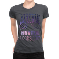 Awesome And Funny This Is What An Awesome Hunting Ladies Fitted T-shirt | Artistshot