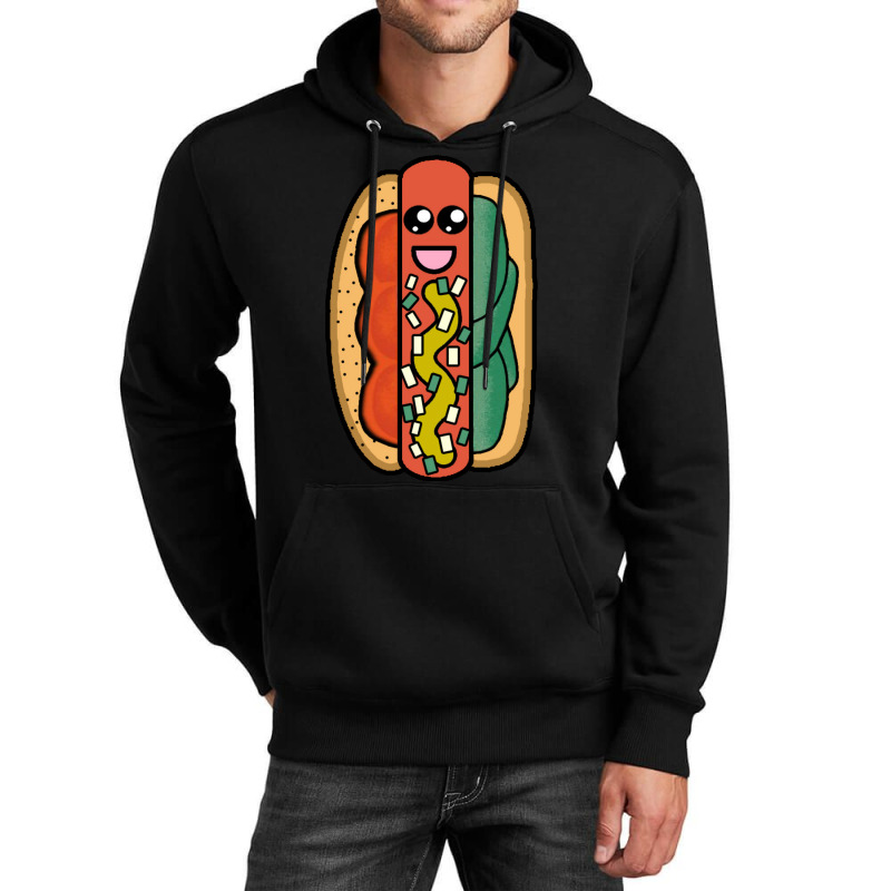 Chicago Style Hot Dog 80s Unisex Hoodie | Artistshot